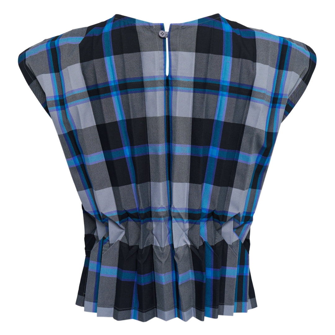 Tartan Check Pleats Top