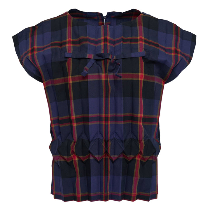 Tartan Check Pleats Top