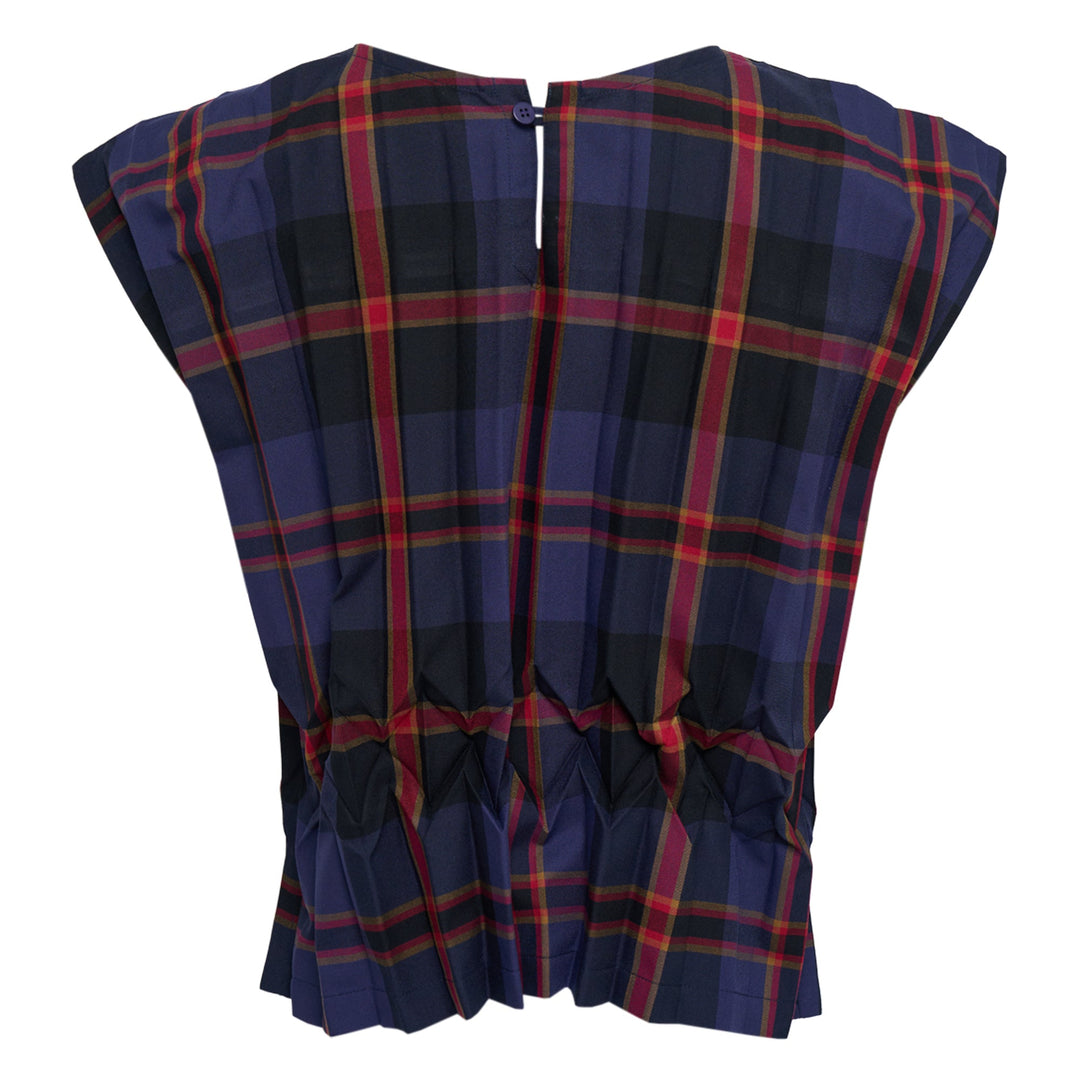 Tartan Check Pleats Top