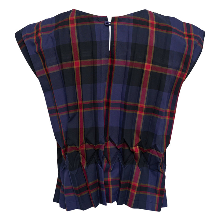 Tartan Check Pleats Top