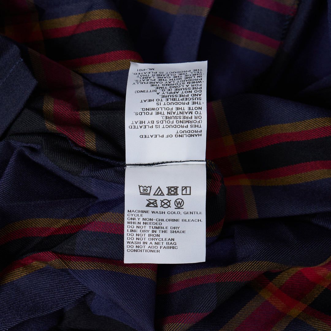 Tartan Check Pleats Top