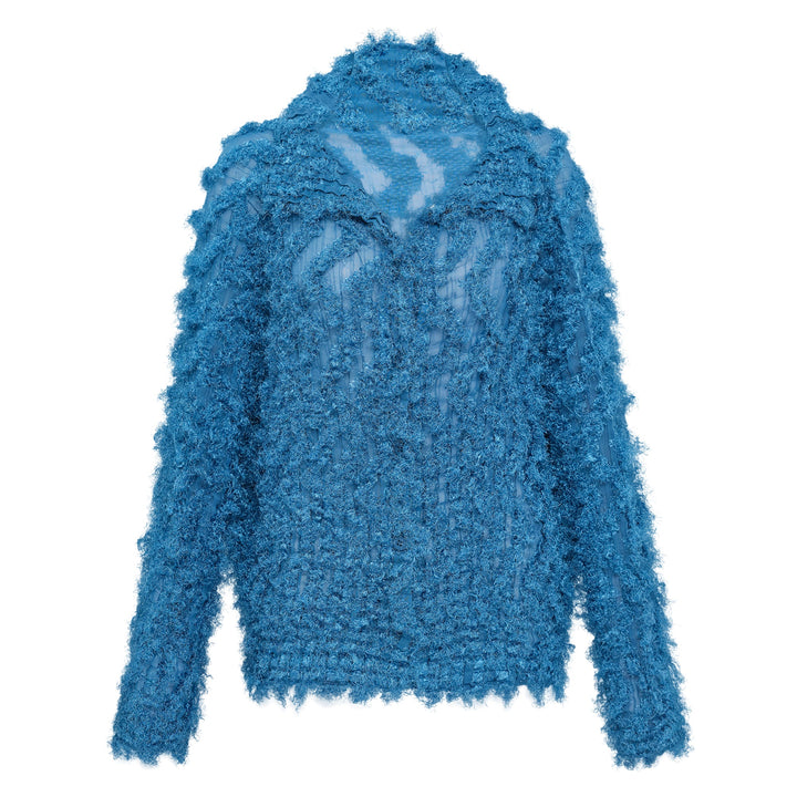 Shaggy Pleats Cardigan