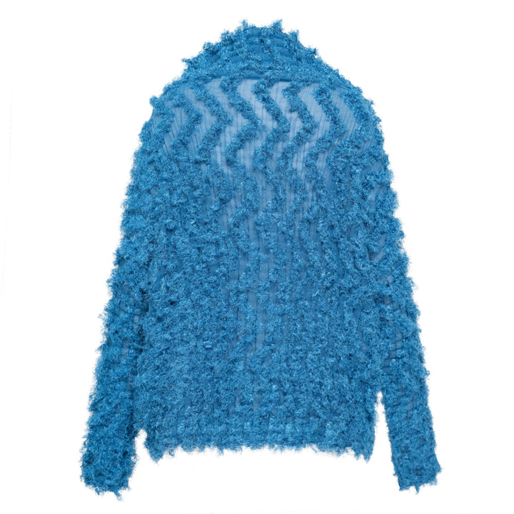 Shaggy Pleats Cardigan