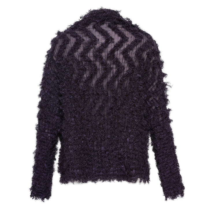 Shaggy Pleats Cardigan