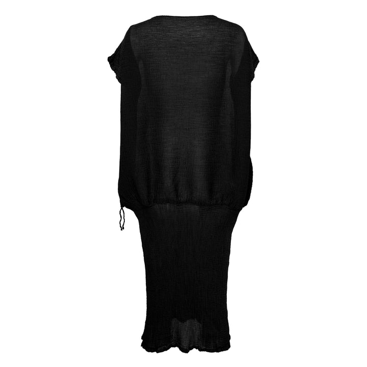 Balloon See-Thru Crepe Dress