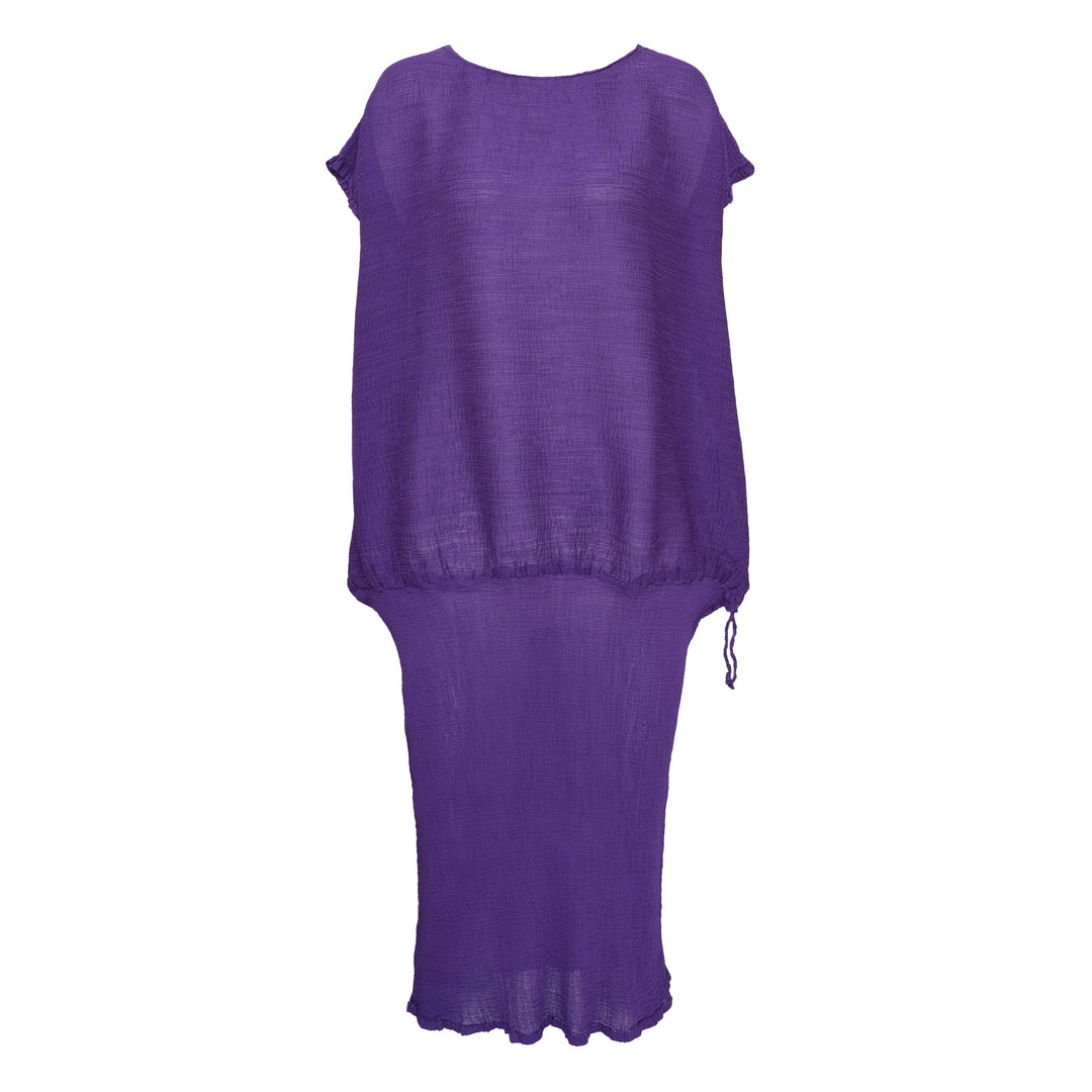 Balloon See-Through Crepe Dress