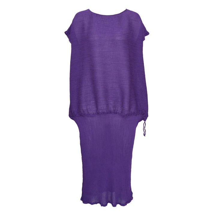 Balloon See-Through Crepe Dress