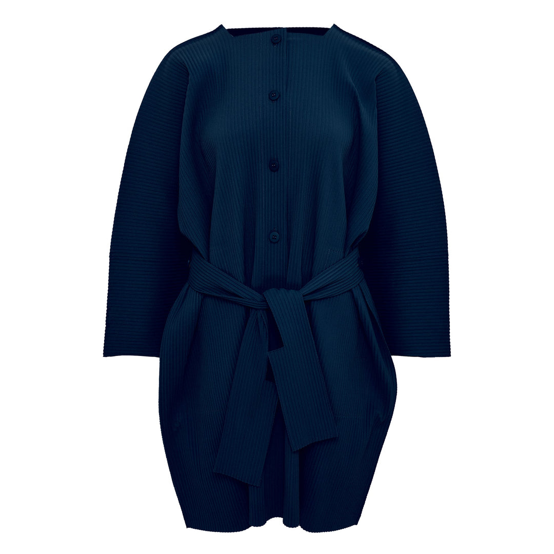 Belt Pleats Cardigan
