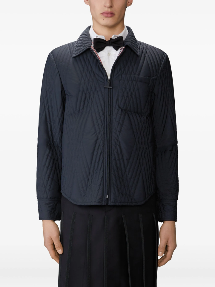 Poly Twill Quilted Oversize Shirt