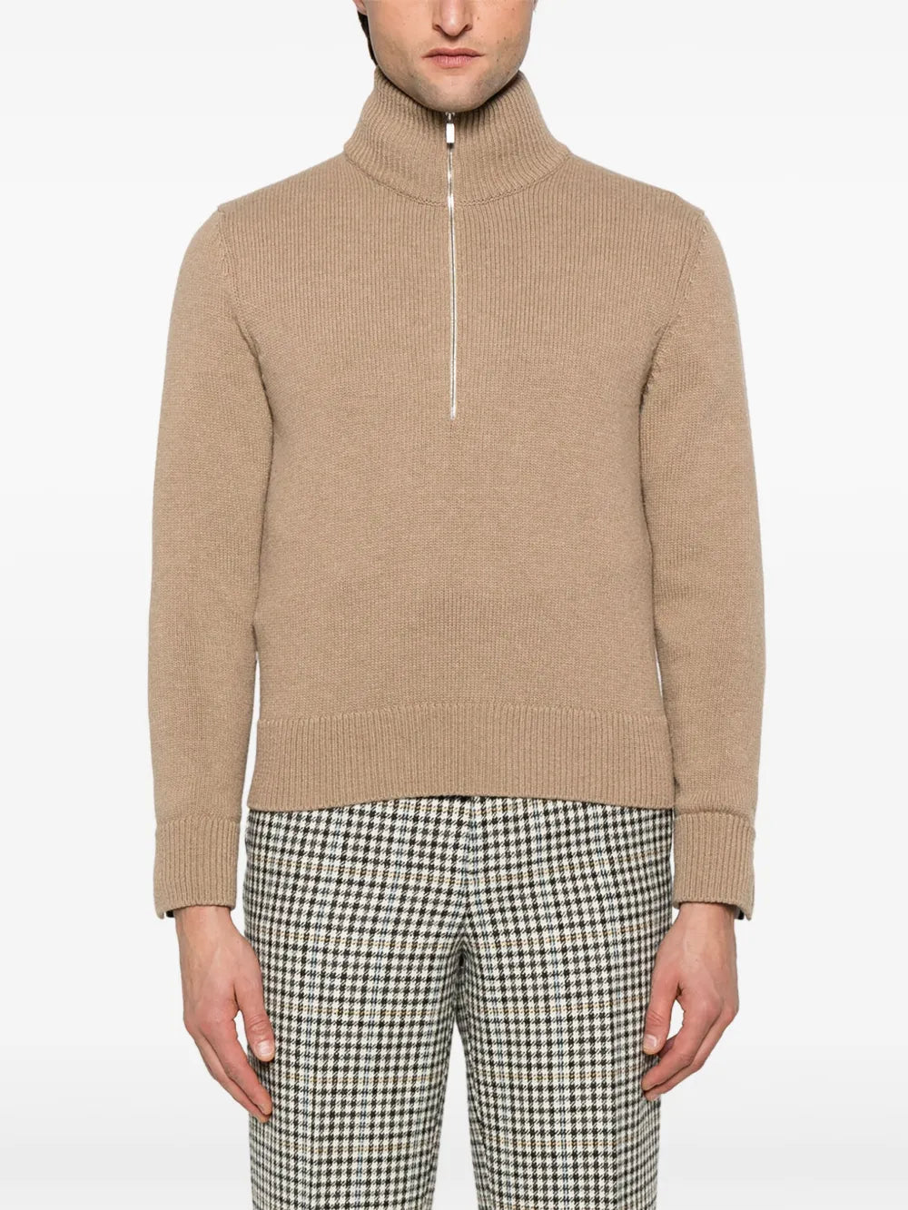 Merino Wool Mock Neck Pullover