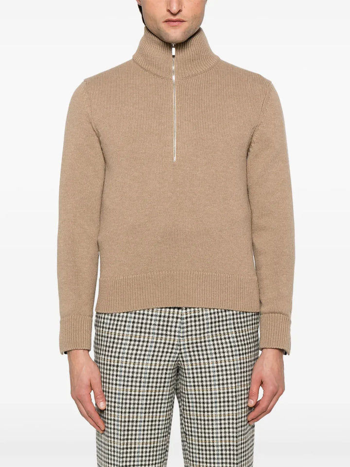 Merino Wool Mock Neck Pullover