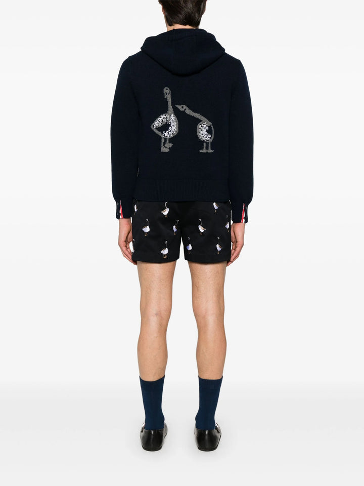 Geese Jersey インタージャカードジップアップセーター