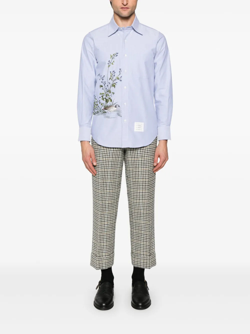 Goose Scenic Satin Stitch Oxford Shirt Men
