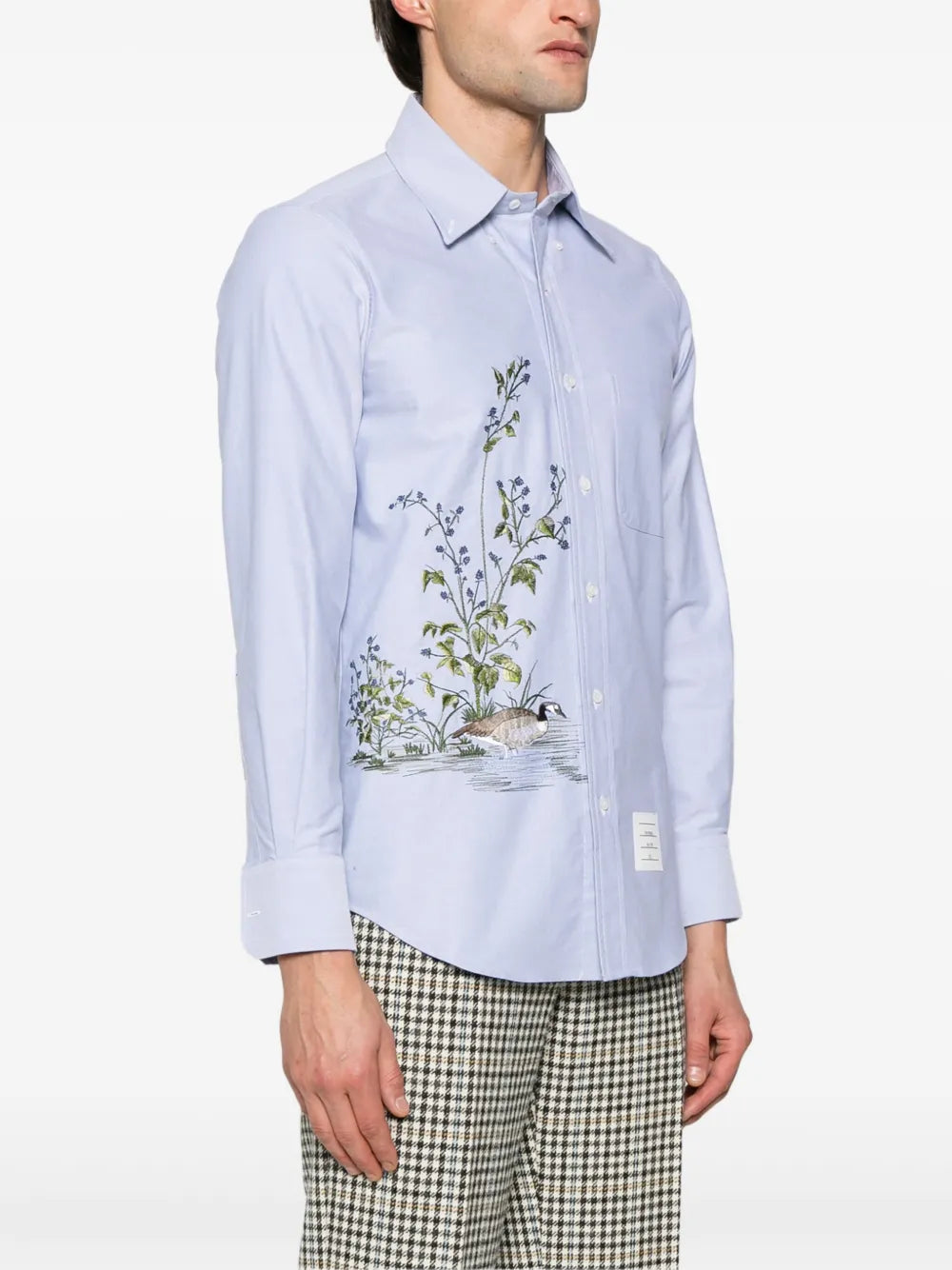 Goose Scenic Satin Stitch Oxford Shirt Men