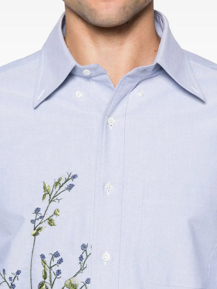 Goose Scenic Satin Stitch Oxford Shirt Men