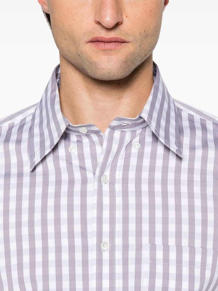 Gingham Check Poplin Armband Shirt