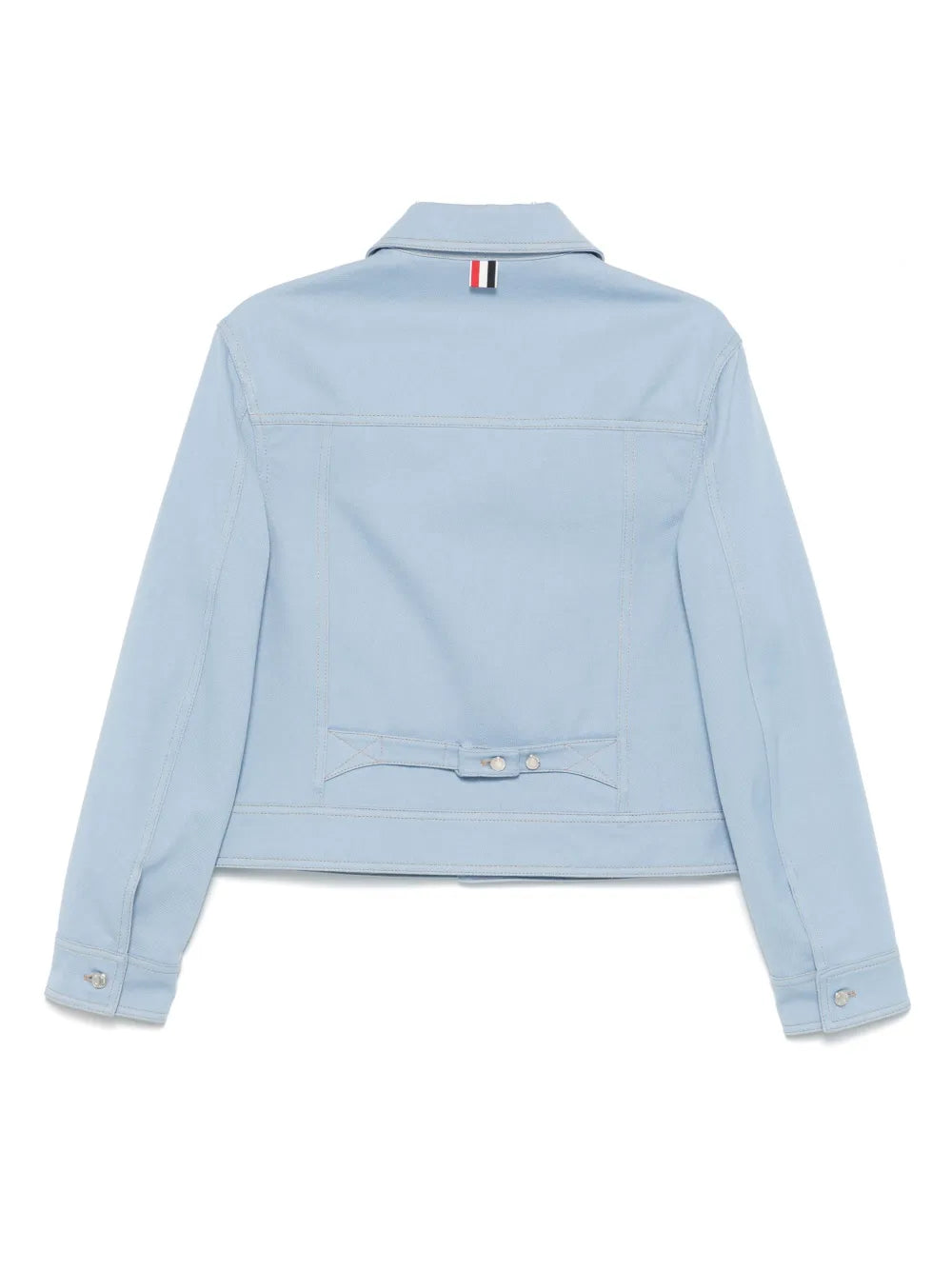Contrast Stitch Denim Backstrap Utility Jacket Men