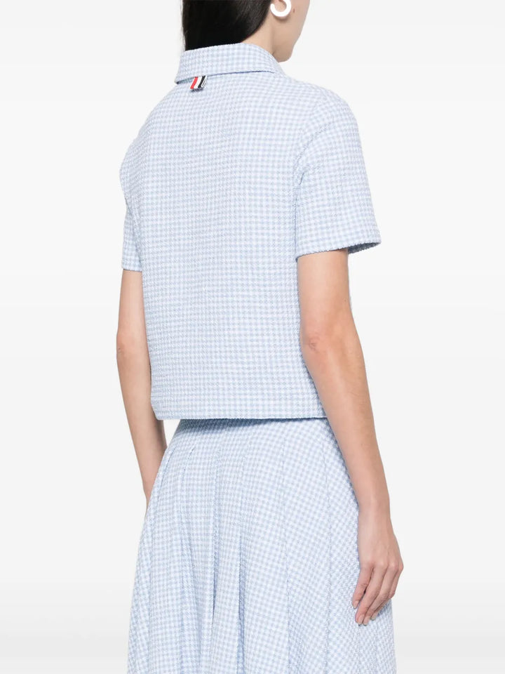 Short Sleeve Polo Gingham Check