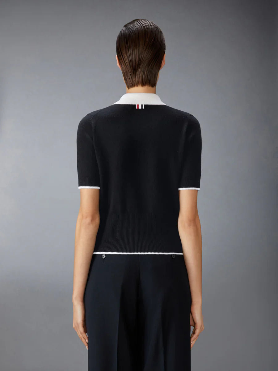 بولو نسائي من كشمير بتقنية الجيرسي