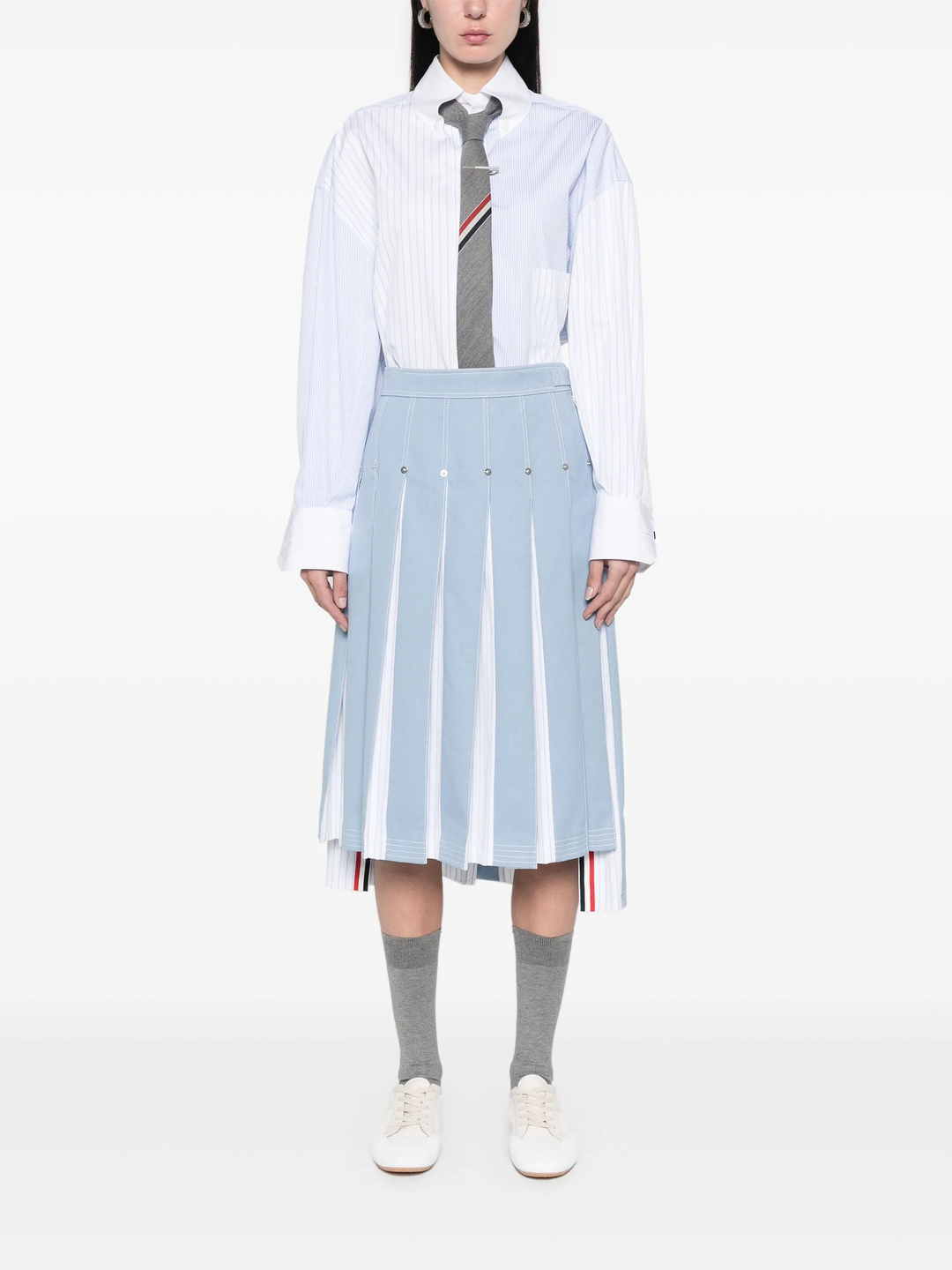 Poplin Pinstripe Striped Oversized Shirt