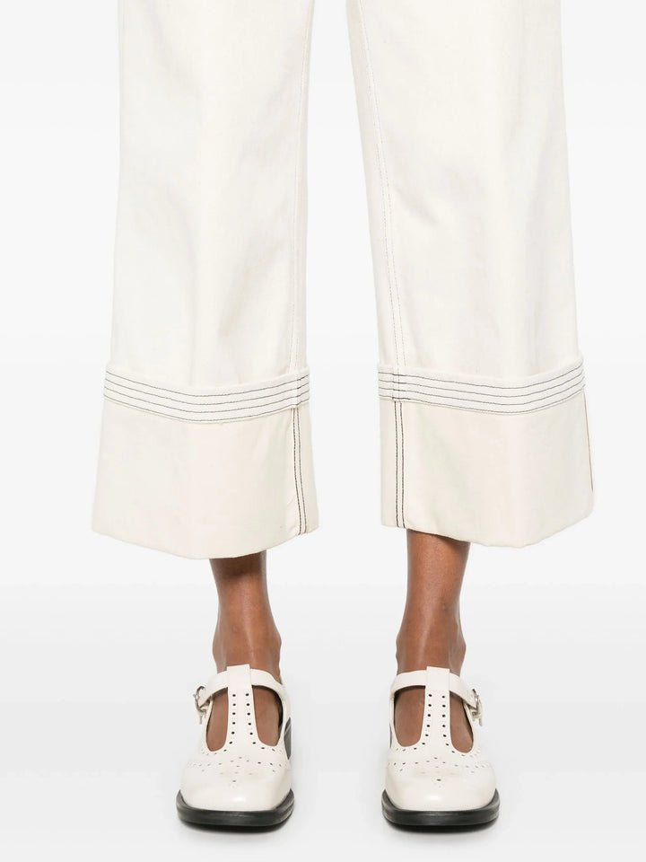 سروال نسائي واسع من دنيم سيلفيدج