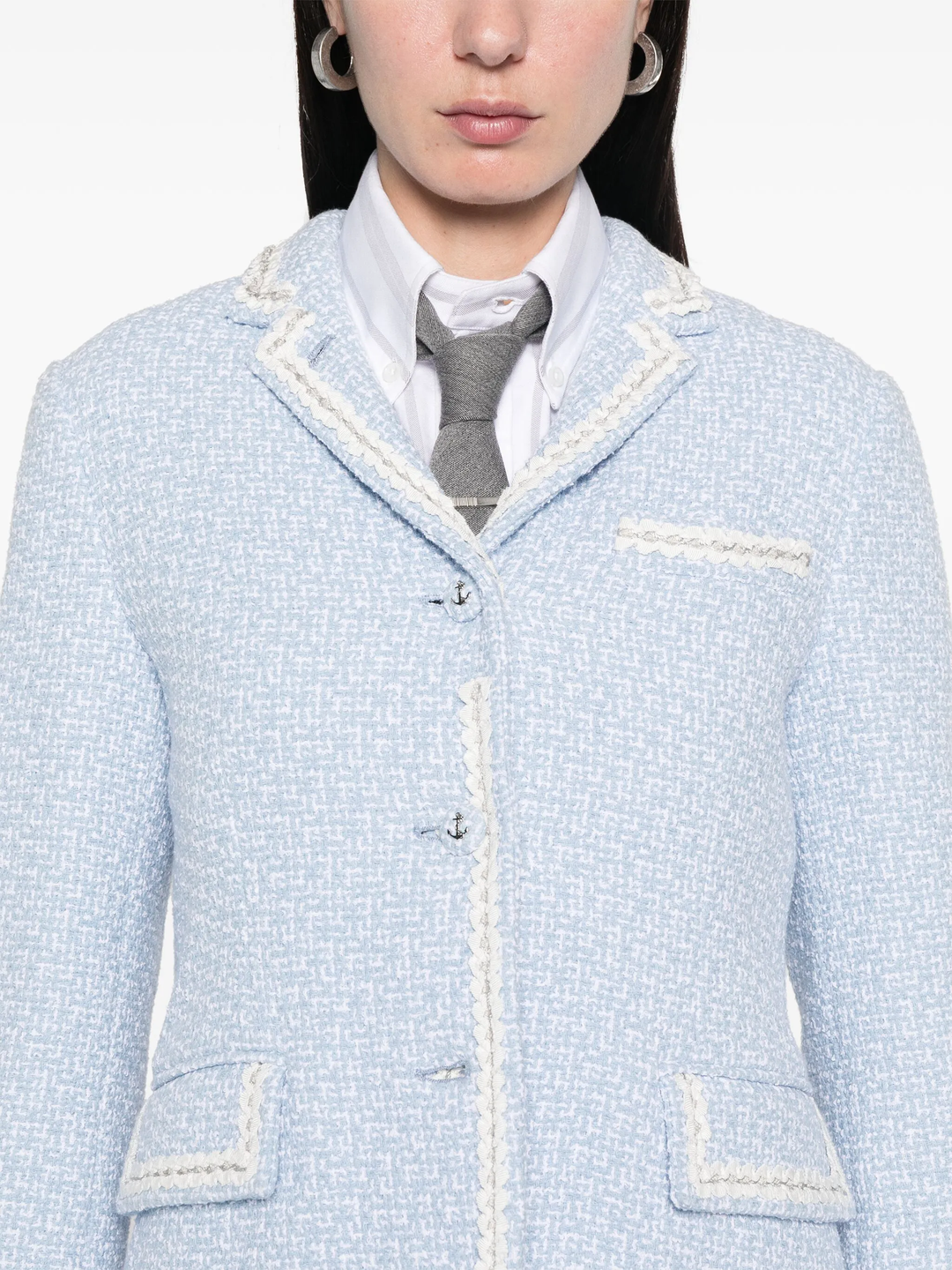 Solid Tweed Sportcoat Women