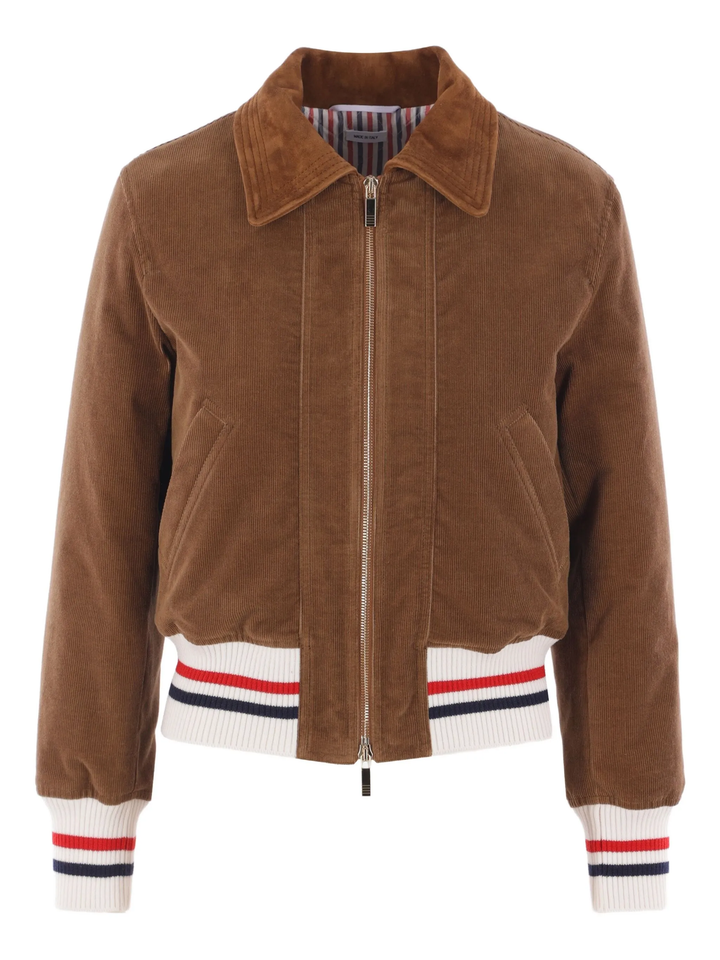 Wale Corduroy Down Filled Cropped Flight Jacket Women