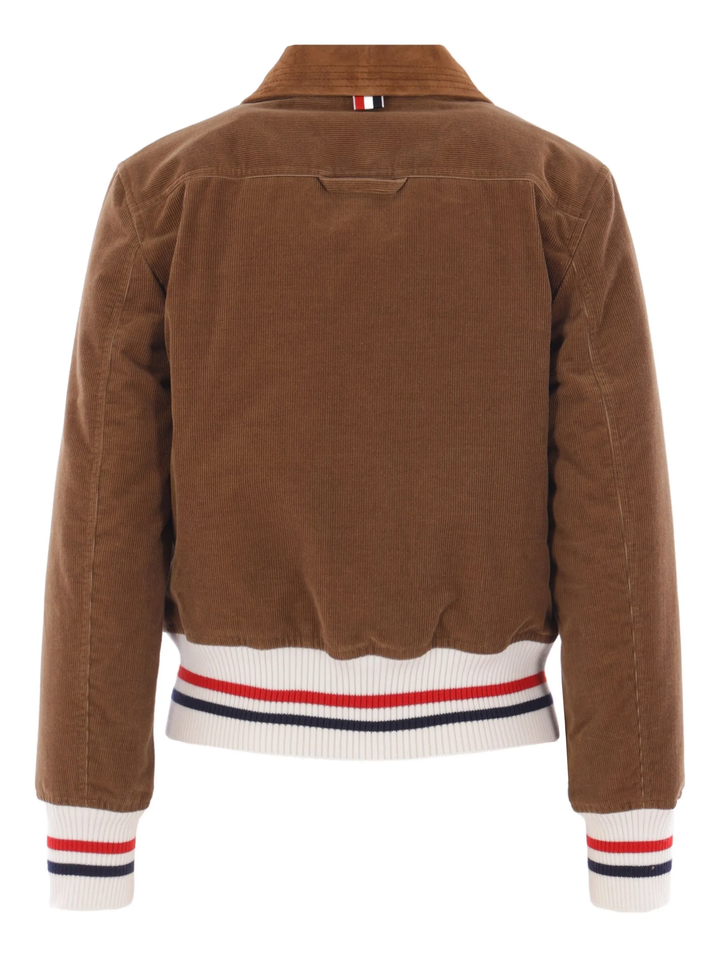 Wale Corduroy Down Filled Cropped Flight Jacket Women