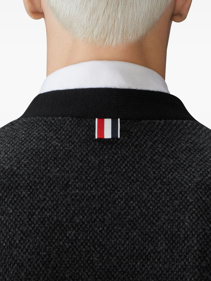 テクスチャードステッチ Vネックカーディガン