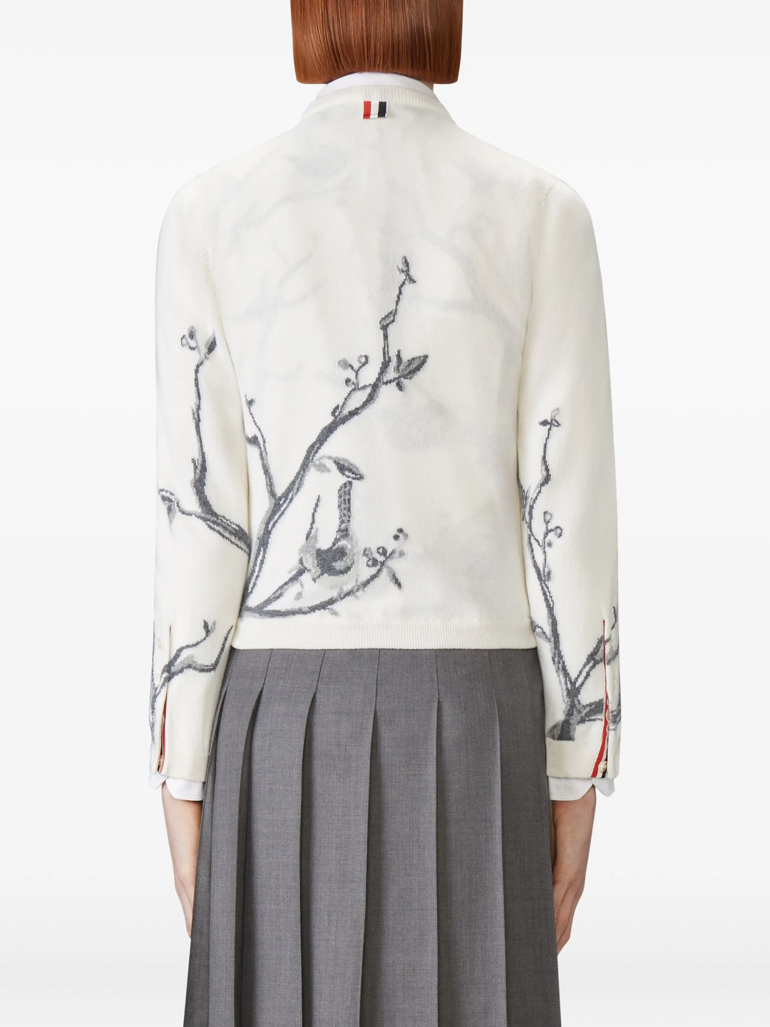 Scenic Birds Intarsia Cashmere Cardigan