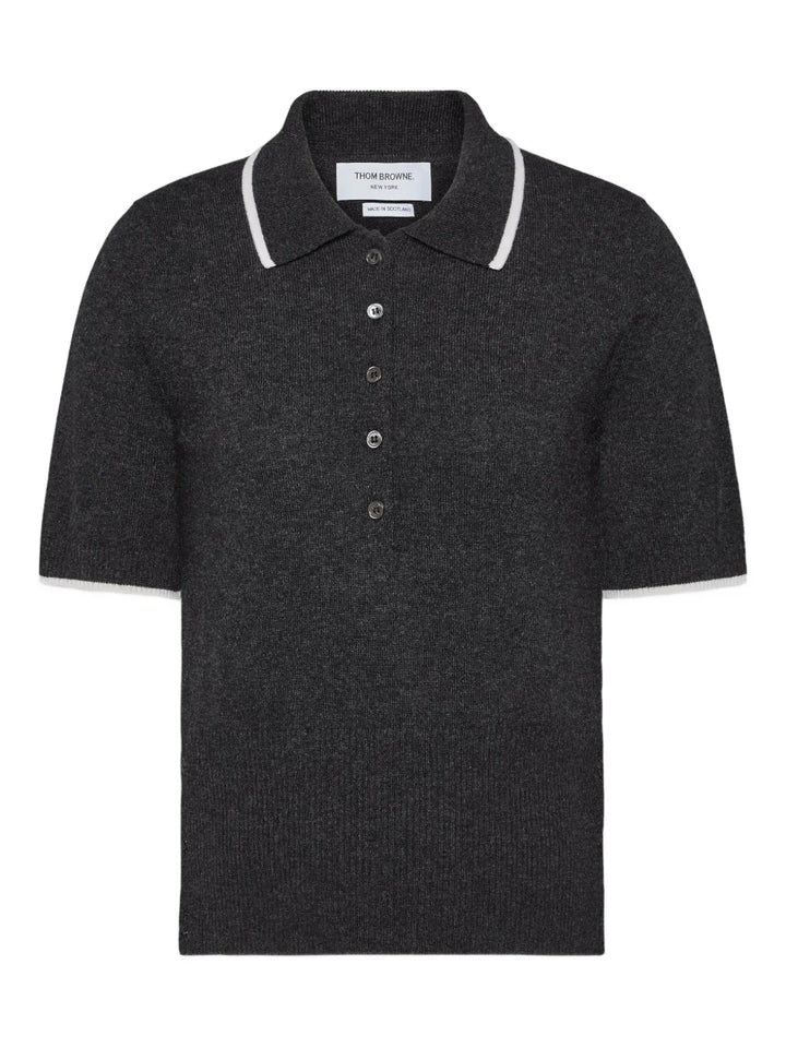 Browne Jersey Intarsia Cashmere Polo