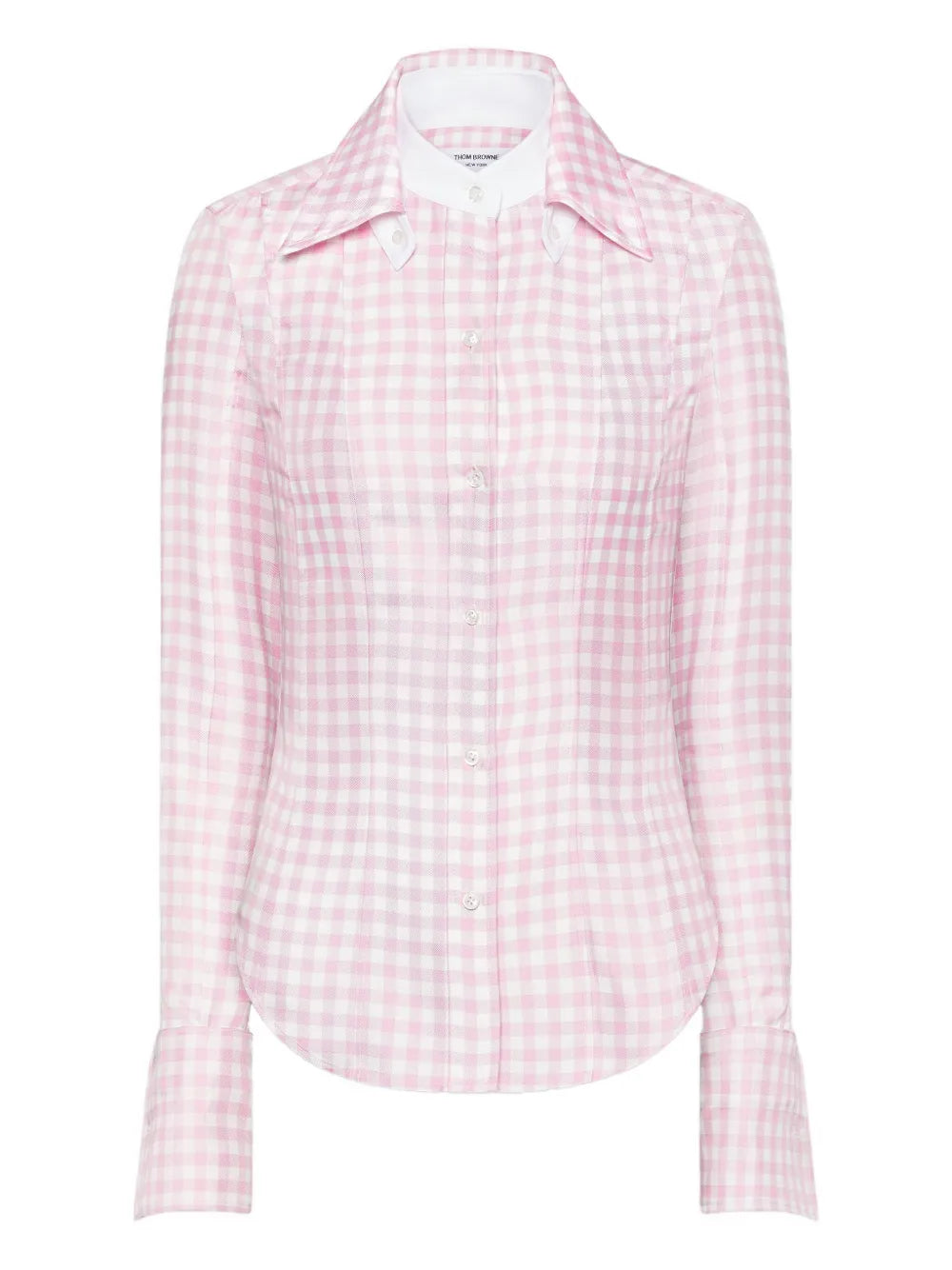 Silk Twill Gingham Shirt