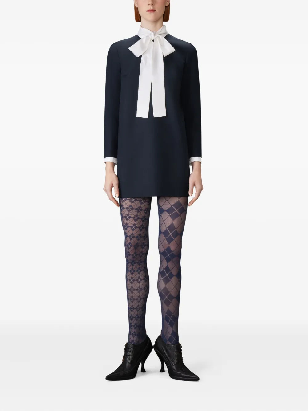 High Wool Suiting Shift Dress