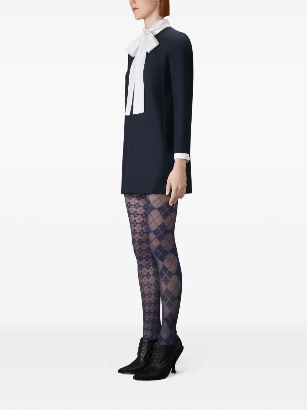High Wool Suiting Shift Dress
