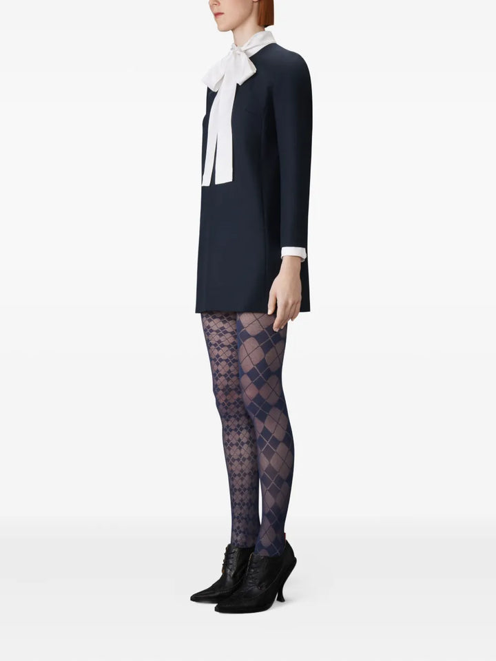 High Wool Suiting Shift Dress