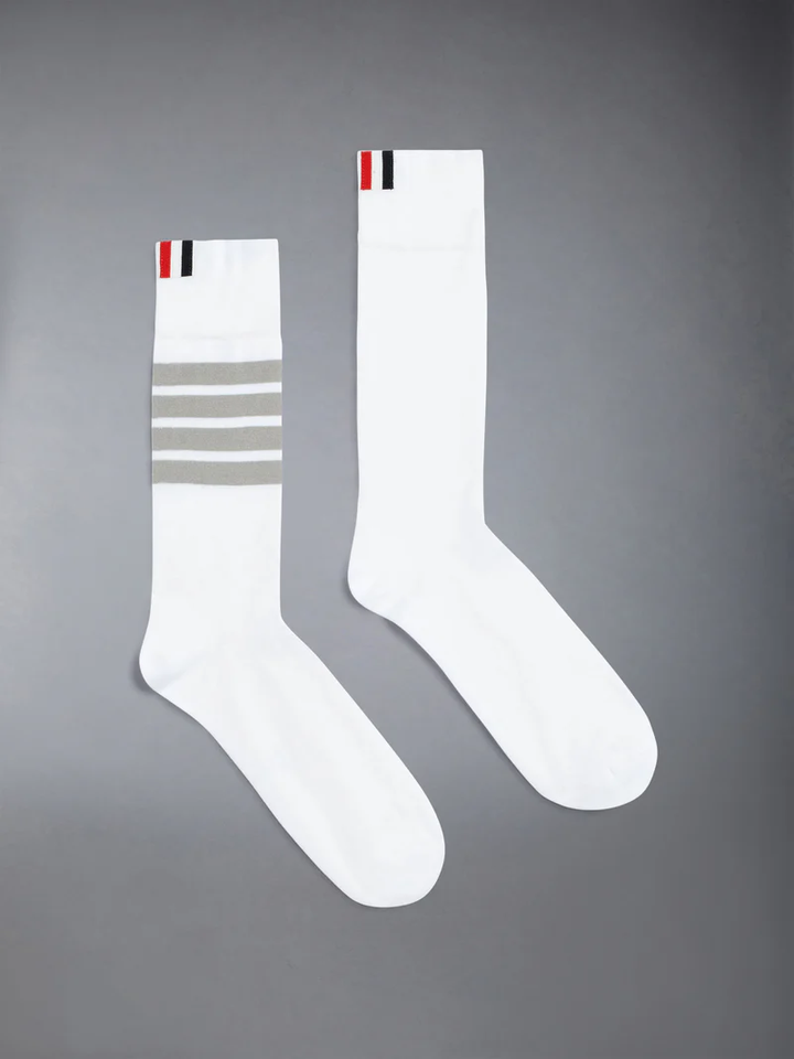 Lightweight Cotton 4-Bar Mid Calf Socks Men