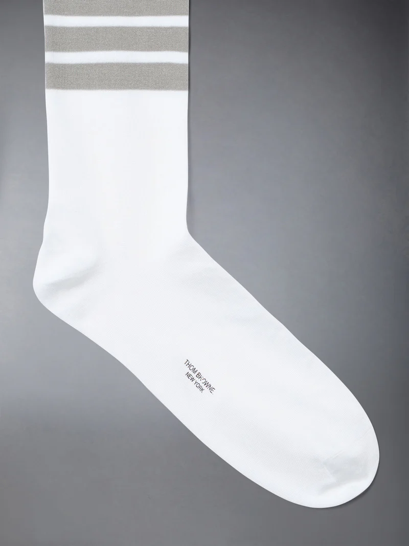 Lightweight Cotton 4-Bar Mid Calf Socks Men