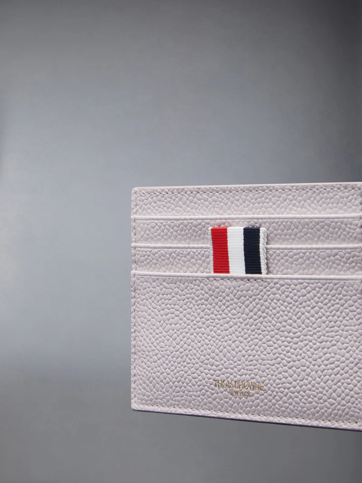 Pebble Grain Note Compartment Card Holder Men