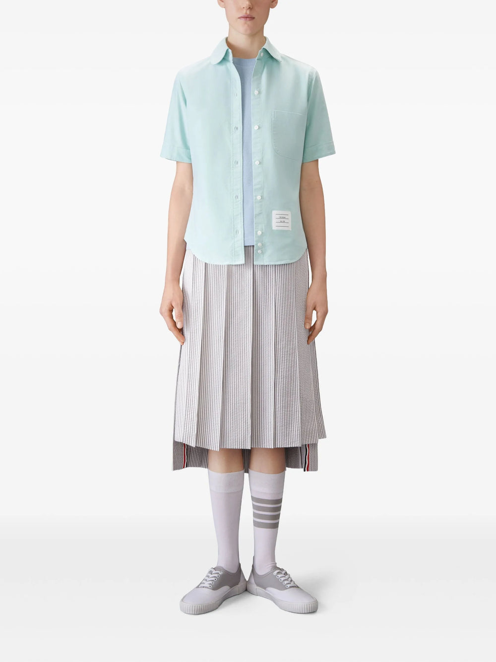 Thom Browne Classic Pique 4-Bar Tee - view 2
