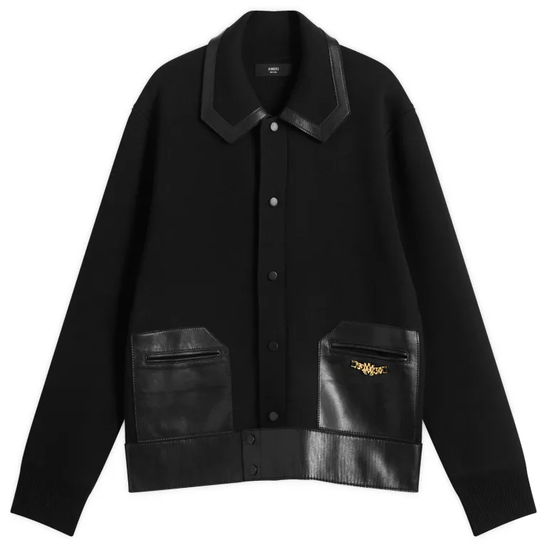 Leather Patch Ma Cardigan