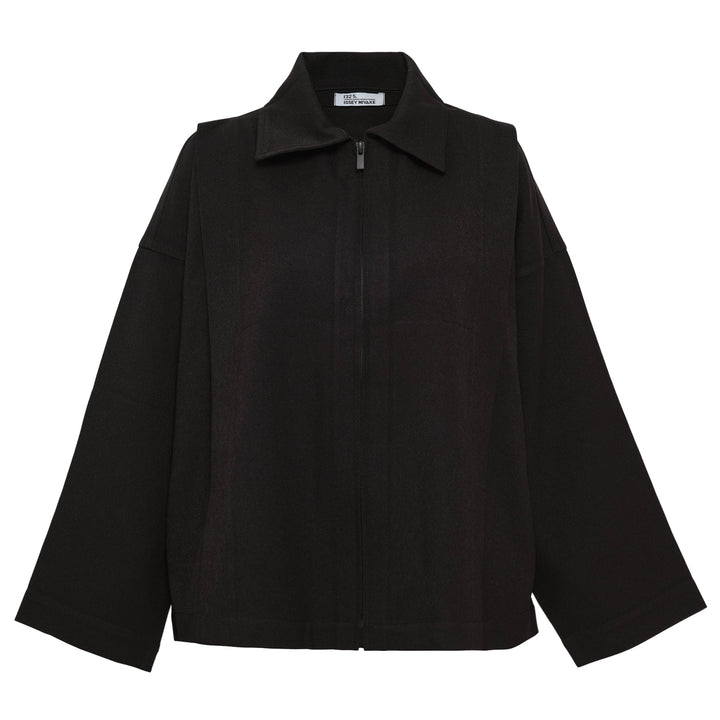 Wool Like Flat Tuck Jacket