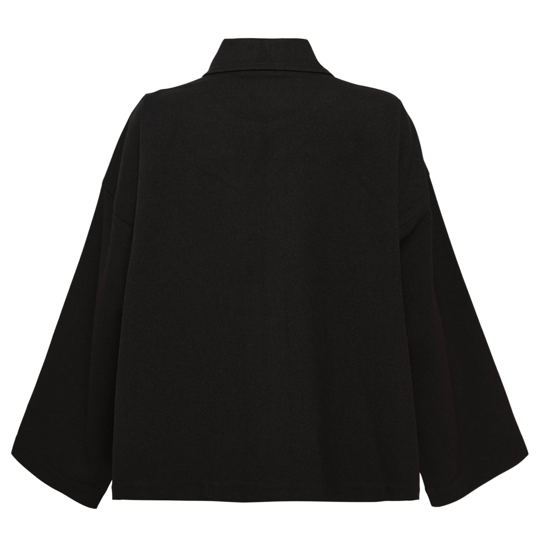 Wool Like Flat Tuck Jacket
