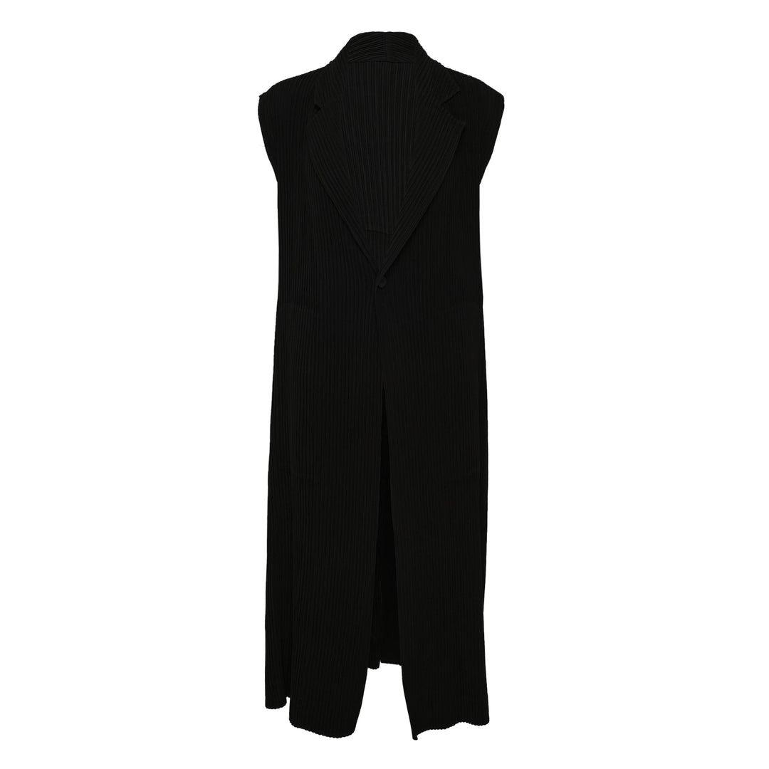 Hatching Pleats Pleated Vest