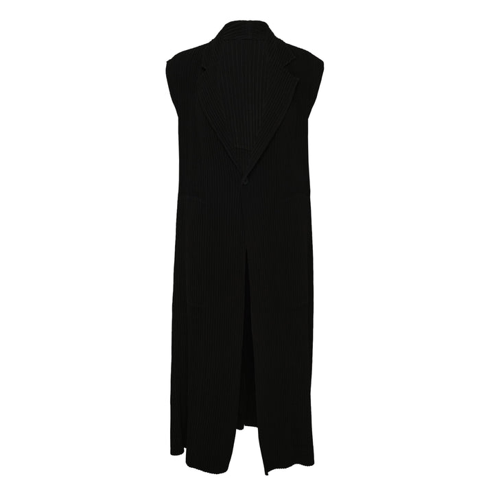 Hatching Pleats Pleated Vest