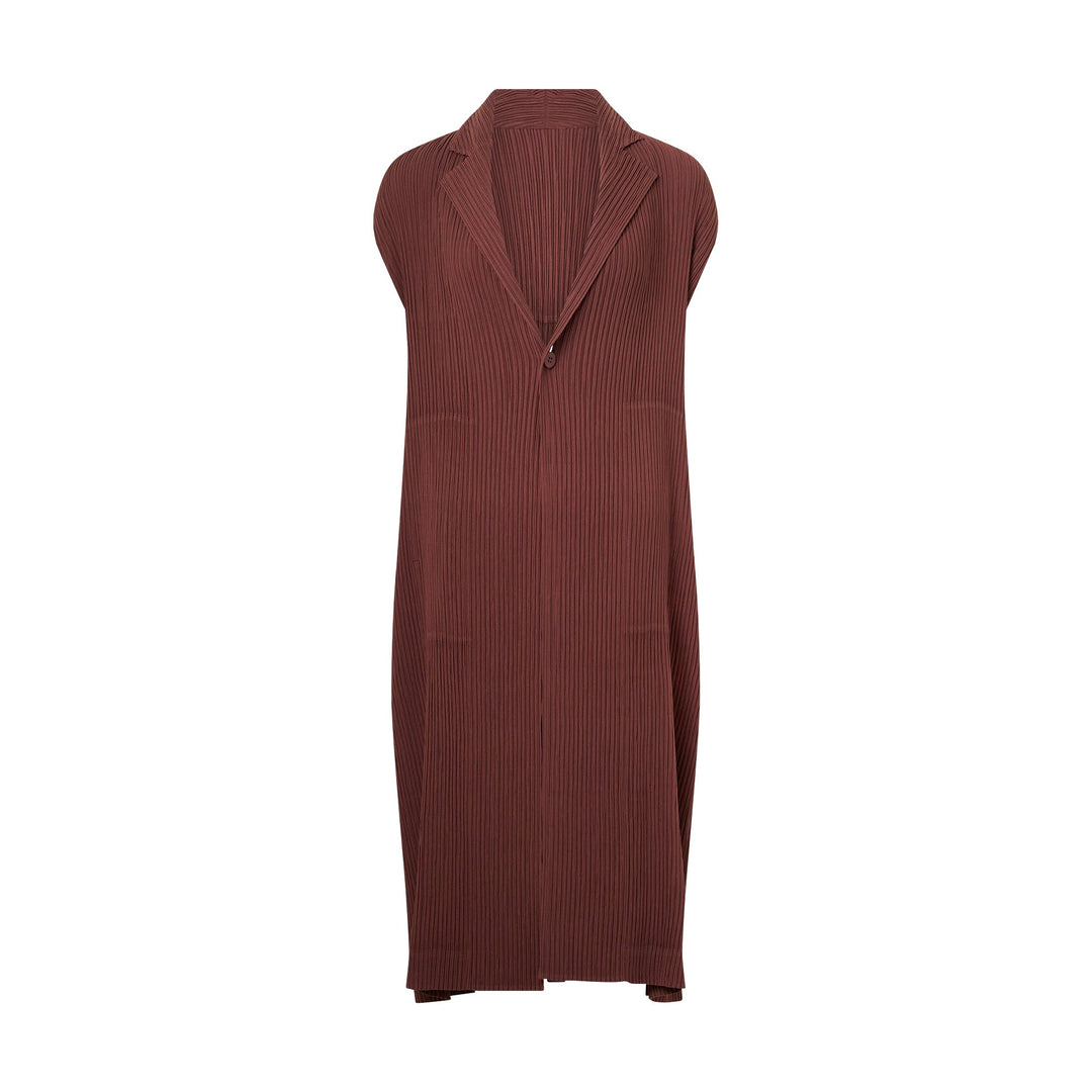 Hatching Pleats Pleated Vest