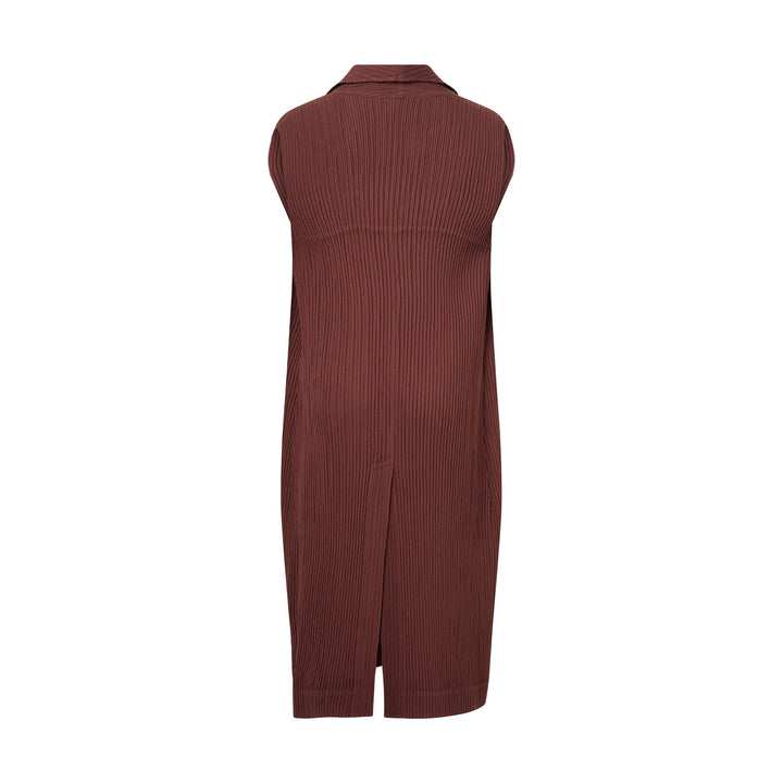 Hatching Pleats Pleated Vest
