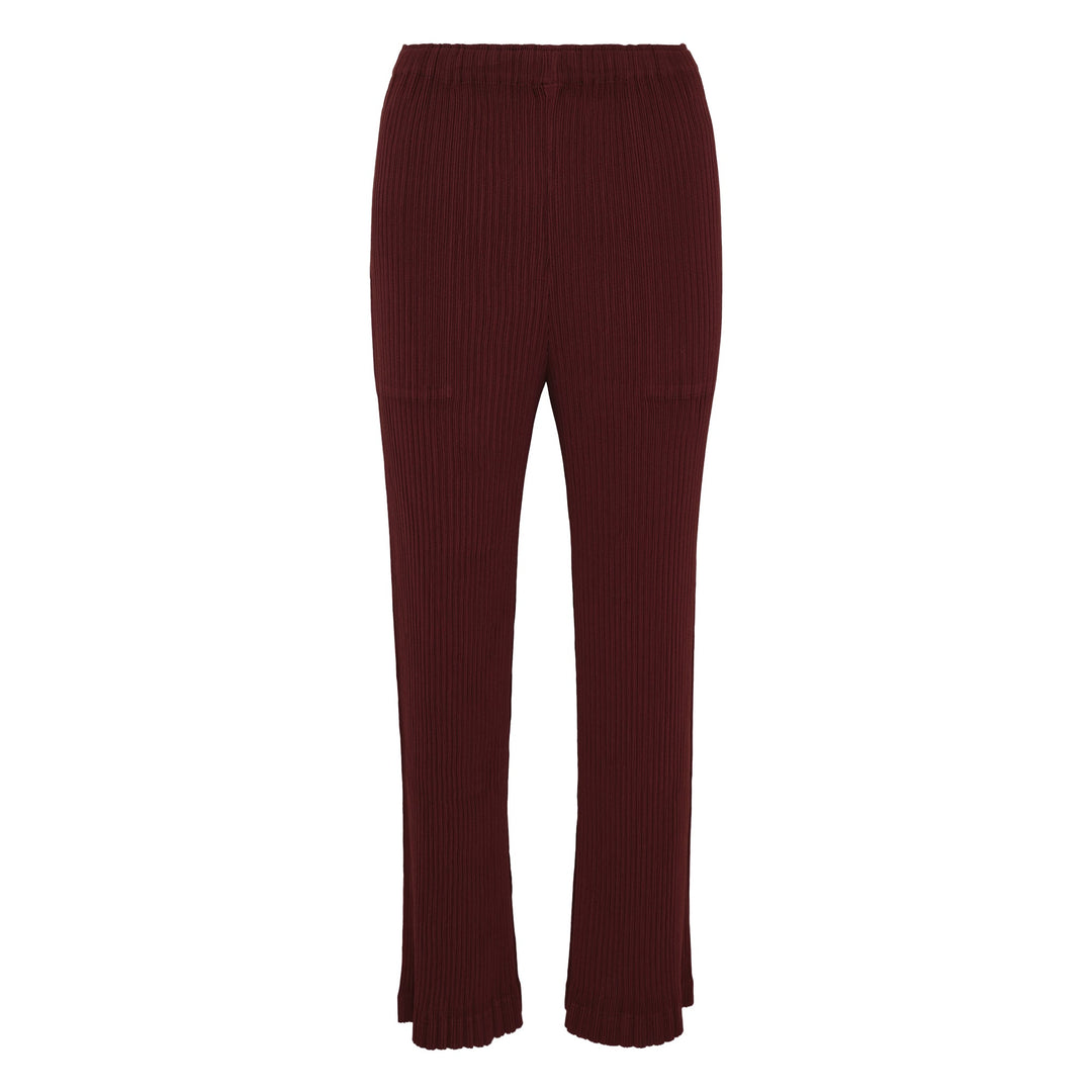 Hatching Pleated Pants