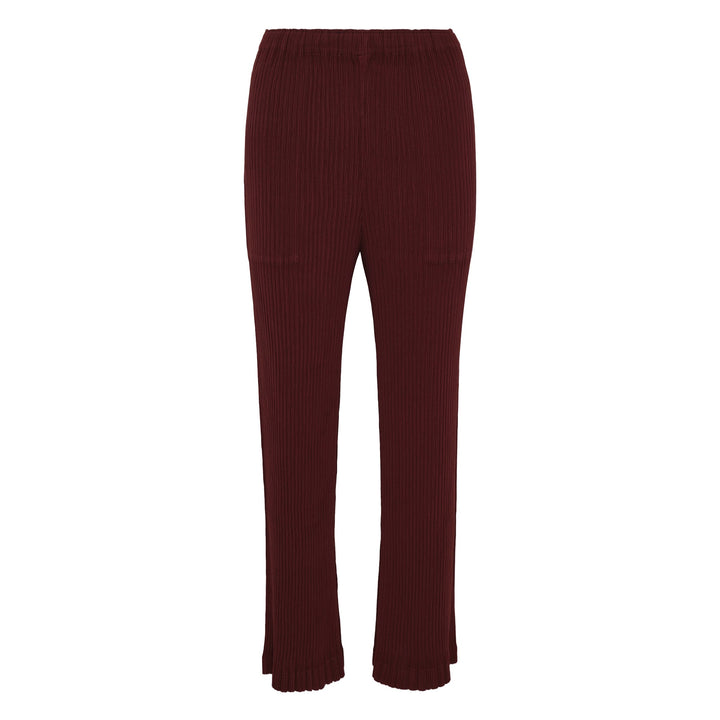 Hatching Pleated Pants