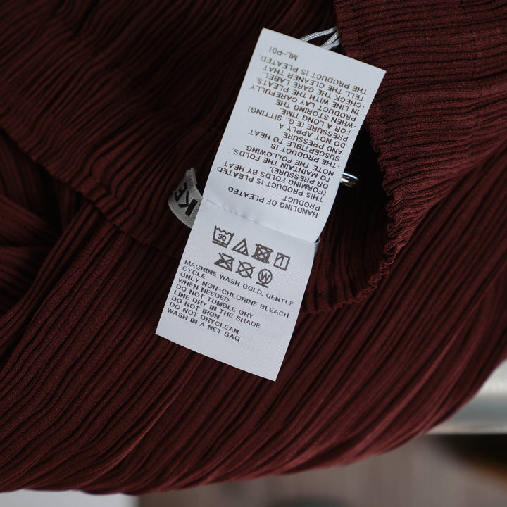 Hatching Pleated Pants
