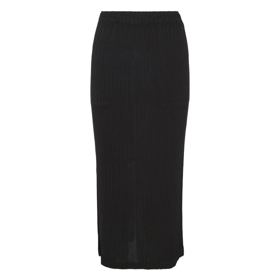 Hatching Pleats Pleated Skirt
